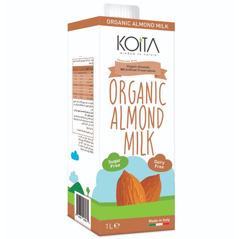 Koita Organic Almond Milk 1l X 12 Babystore Ae