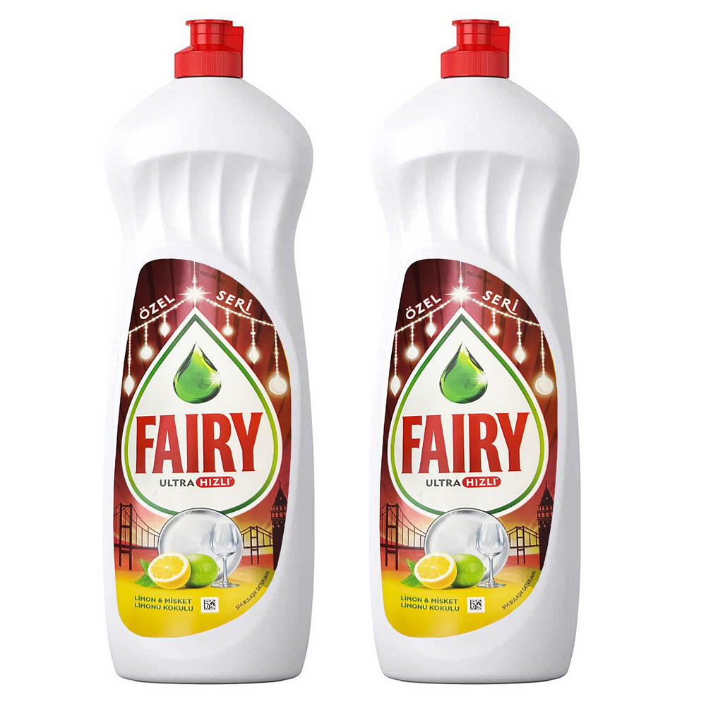 Fairy Dishwashing Liquid Lemon 1L Pack Of 2 Babystore Ae