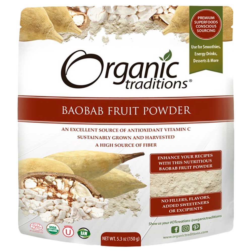 Organic Traditions Baobab Fruit Powder 150G Babystore Ae