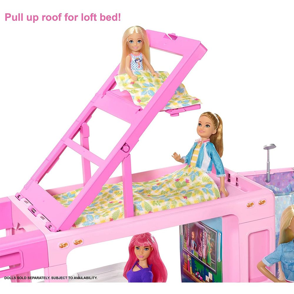 Barbie dreamcamper adventure camping playset for cheap ages 3y+