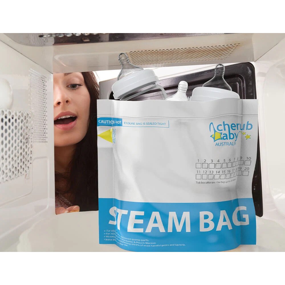 Cherub Baby - Microwave Steam Steriliser Bags Pack of 6