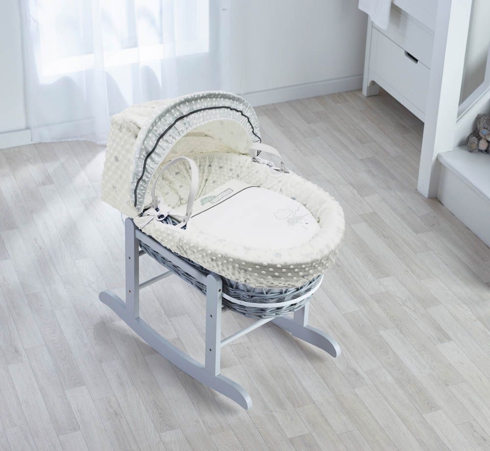 Kinder valley store grey moses basket