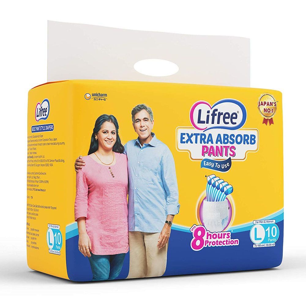 Buy Lifree Extra Absorb Adult Diaper Pants (XL) 10's Online at Best Price -  Adult Diapers & Pads