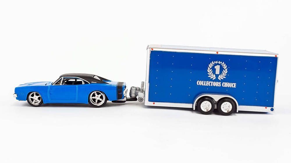 Maisto - 1:64 Scale - Maisto Design Tow u0026 Go - 1969 Dodge Charger RT u0026 Car  Trailer - Collector Choice- Babystore.ae