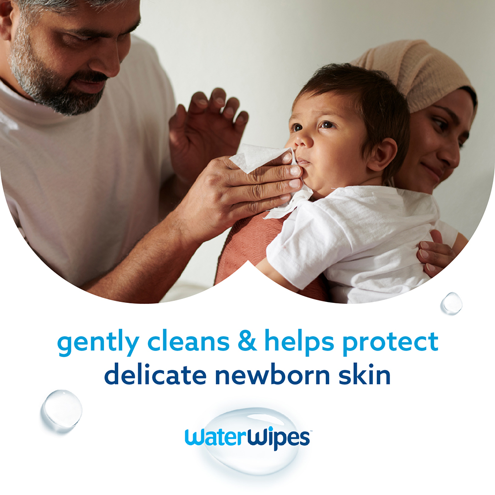WaterWipes Unscented Baby Wipes, Sensitive and Newborn Skin, 9