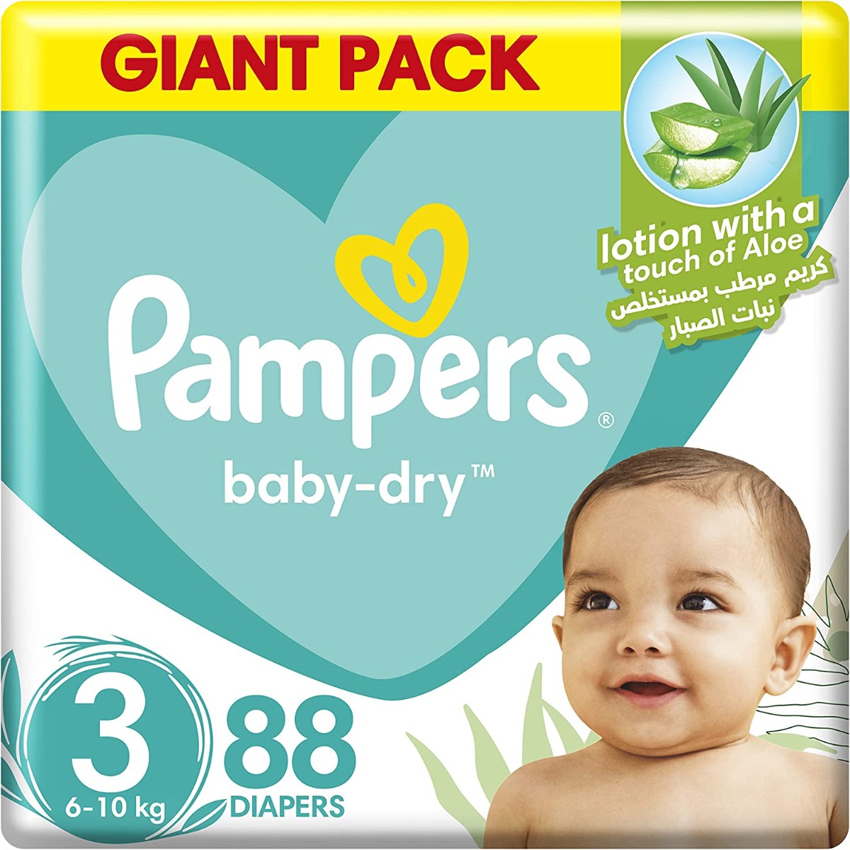 Pampers Baby Dry Diapers, Size 7, 88 Count