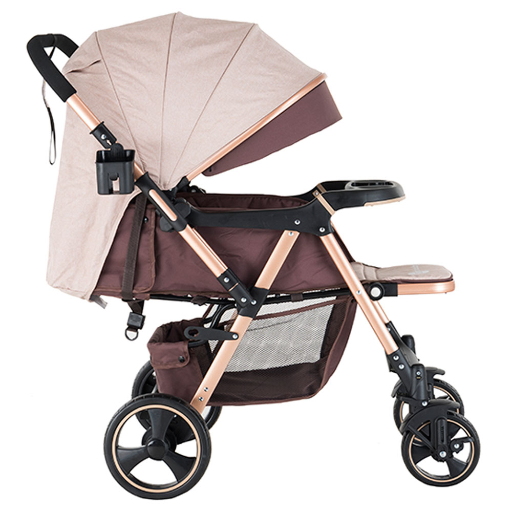 Belecoo 3 City Stroller - Khaki- Babystore.ae