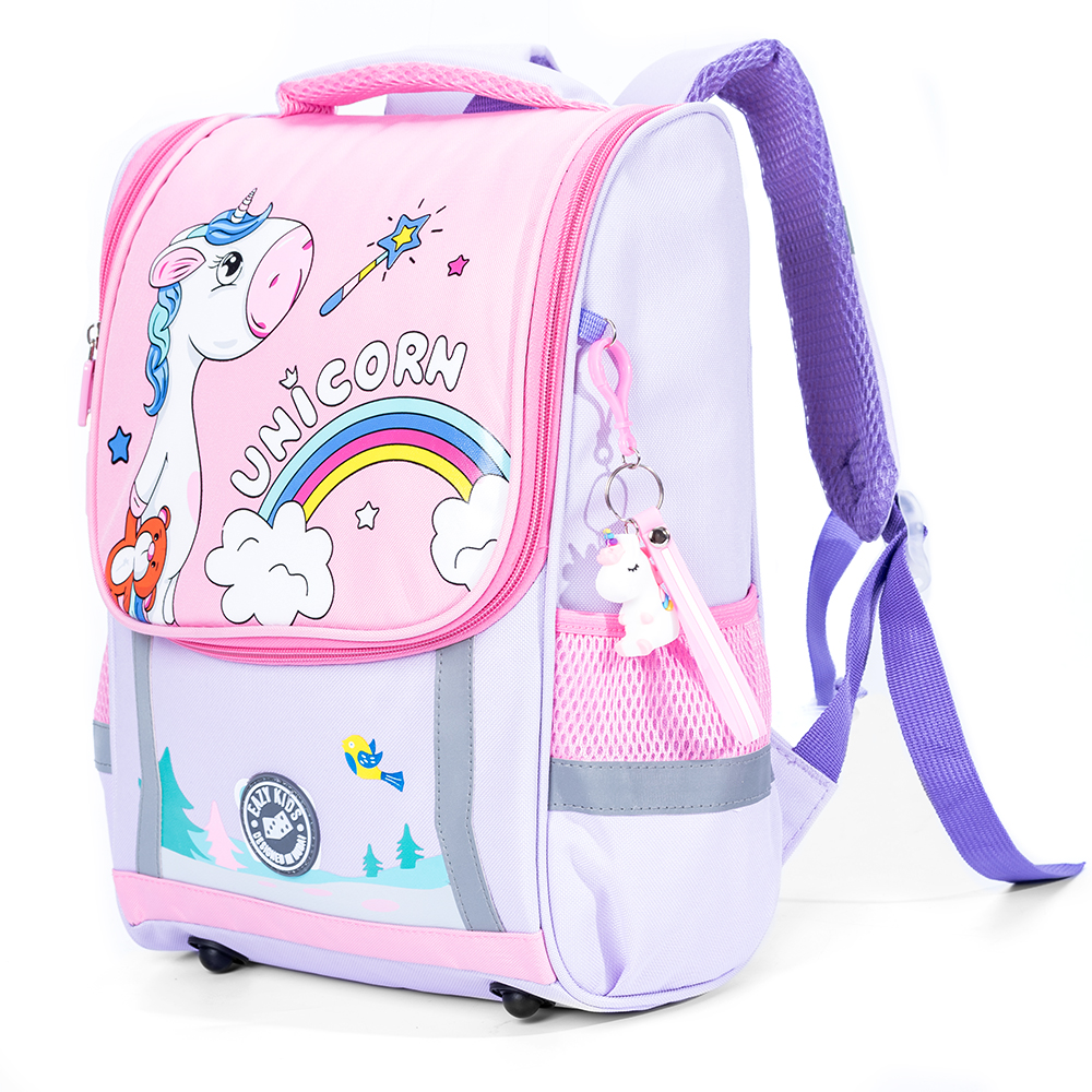 Eazy Kids - School Bag Unicorn - Purple + Pink- Babystore.ae