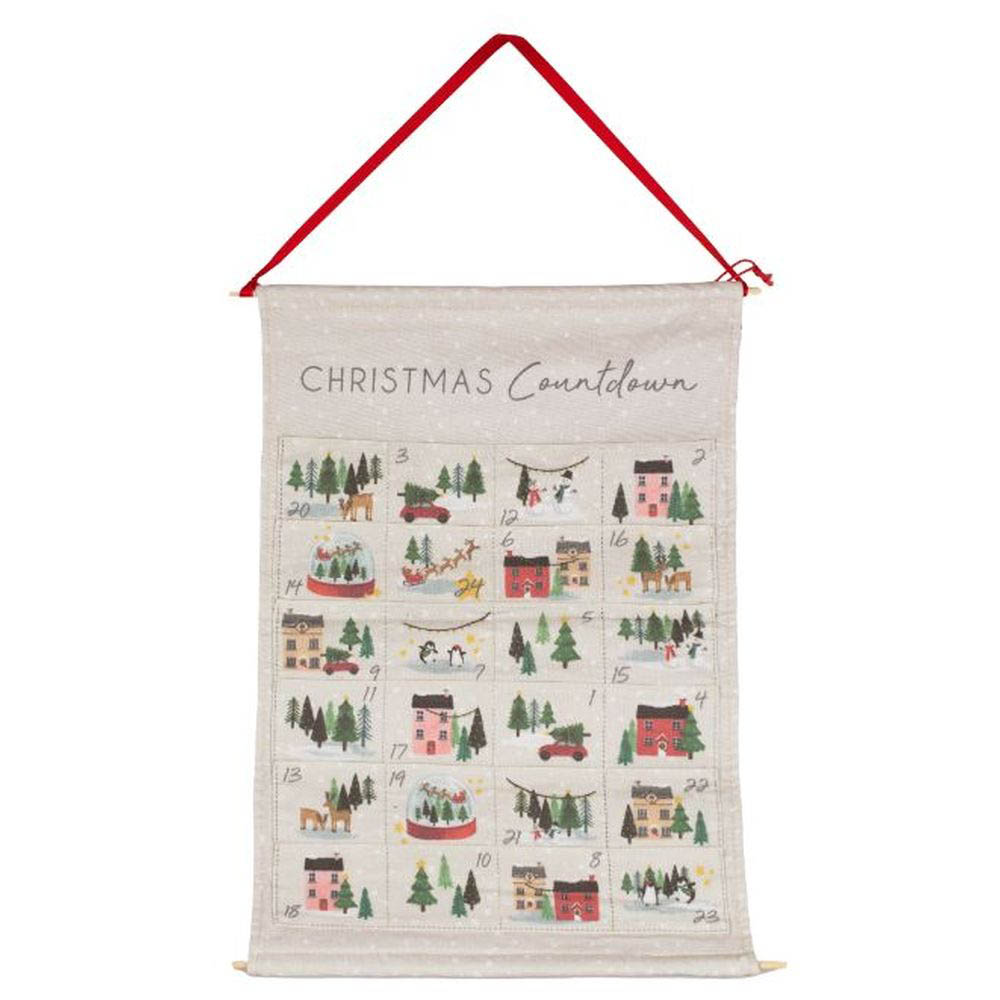 Ginger Ray - Fabric Christmas Scene Advent Calendar- Babystore.ae