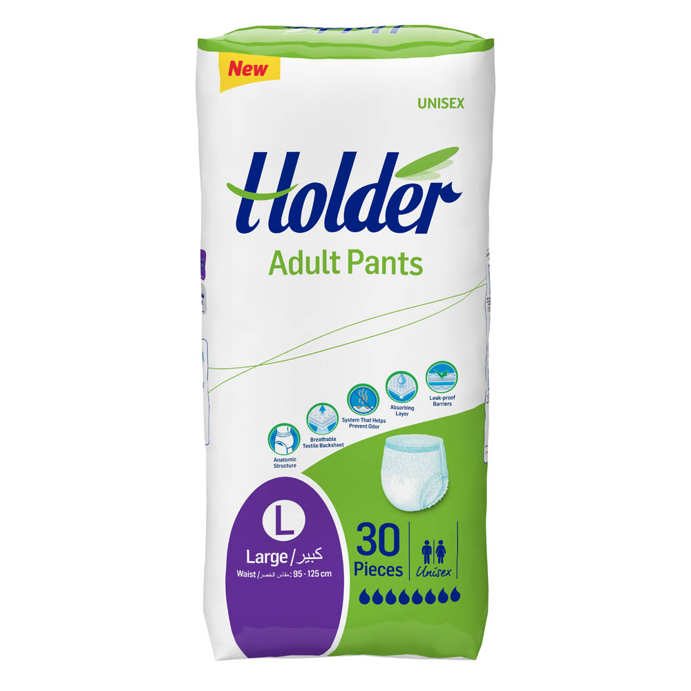 Holder - Adult Pull-Up Pant Diapers, Medium - Pack of 30