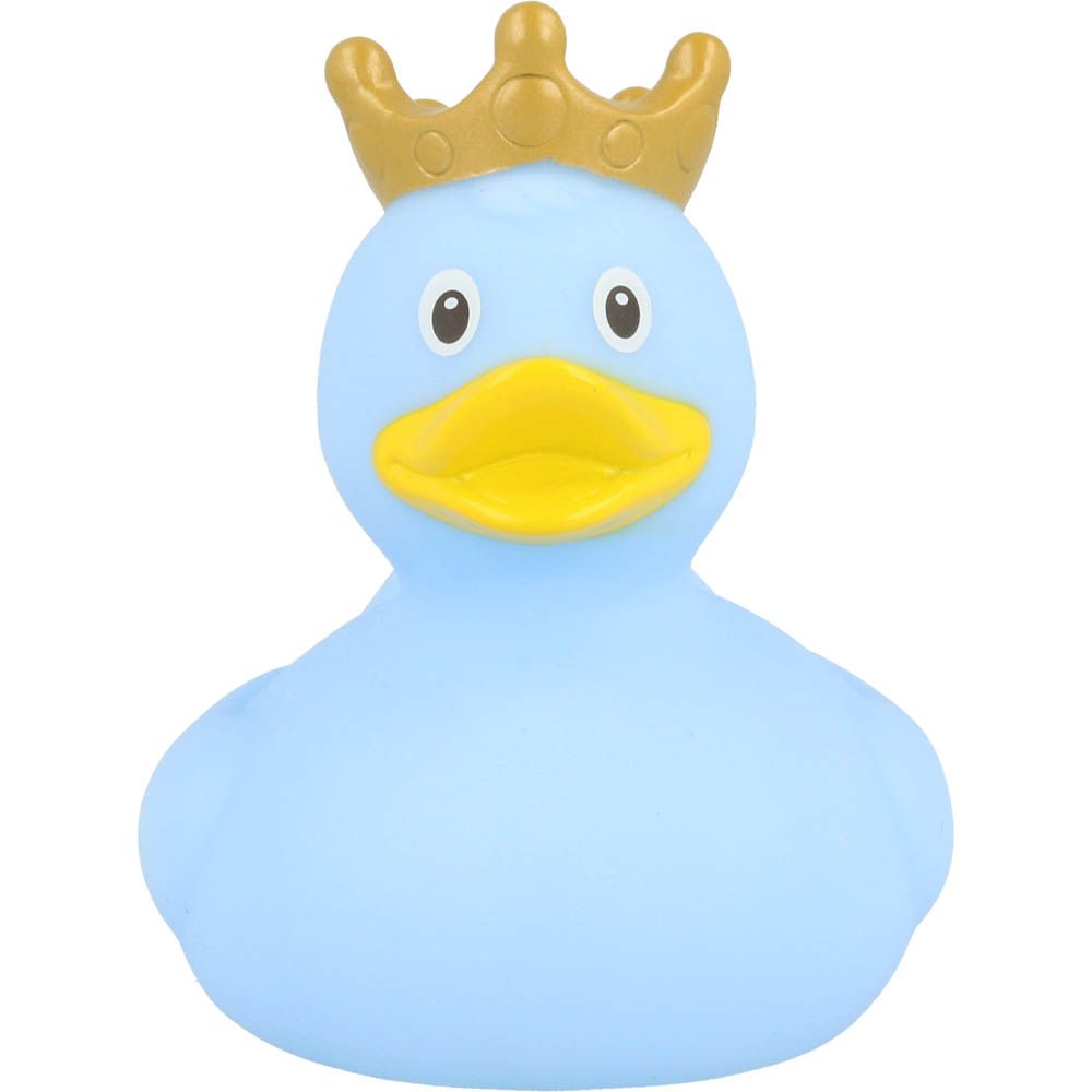 Lilalu - Mini Blue Rubber Duck with Crown- Babystore.ae