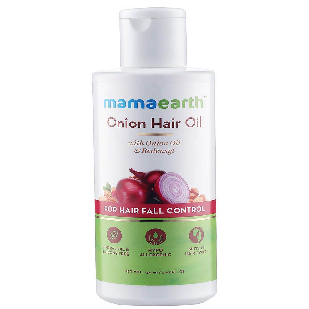 Mamaearth - Onion Hair Oil For Hair Regrowth & Hair Fall Control With ...