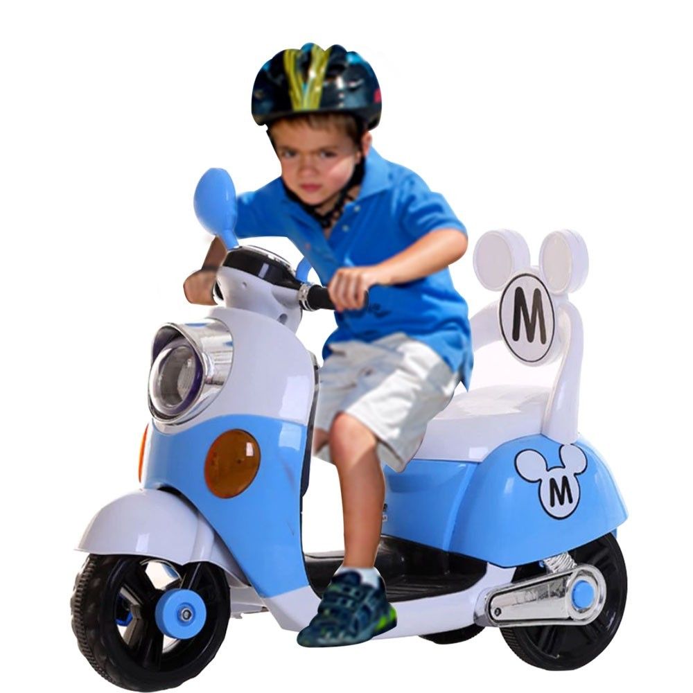 Megastar Rideon Mickey Minnie Mo Bike 6V - Blue Electric Motorcycle ...