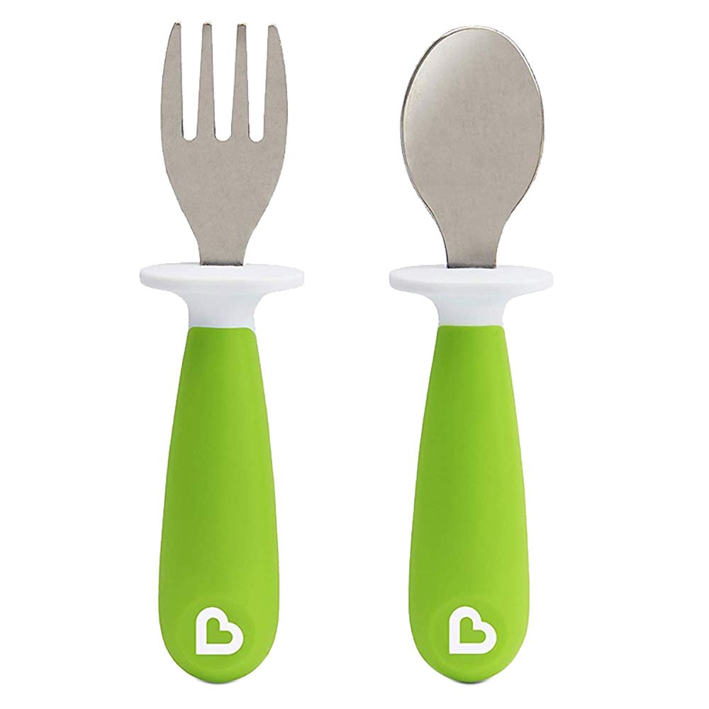 Munchkin Raise Toddler Fork & Spoon Set, 12 M+