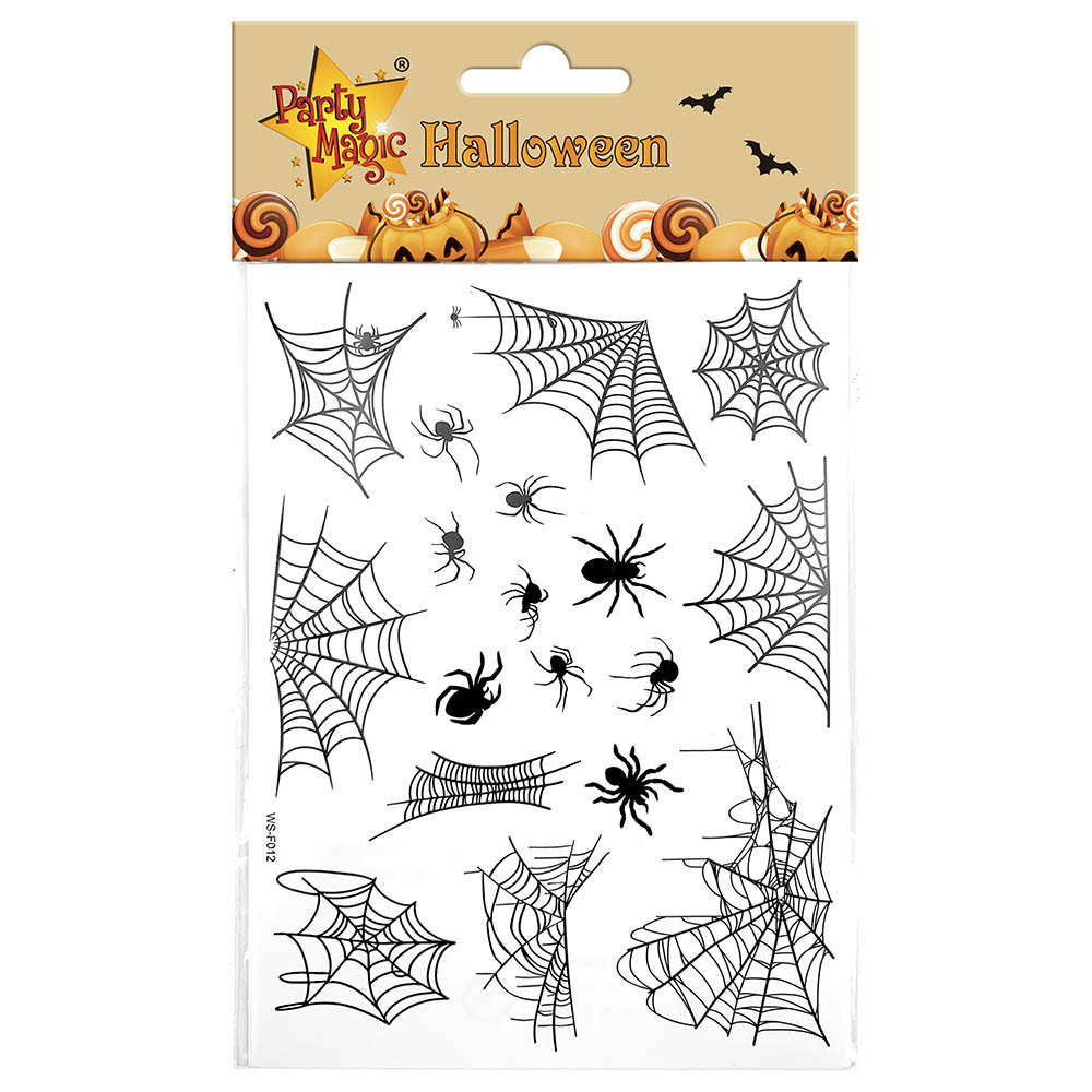 Party Magic - Spider & Web Tattoo Sticker 3pc- Babystore.ae