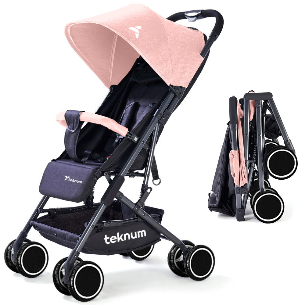 Teknum - Yoga Lite Stroller - Pink- Babystore.ae