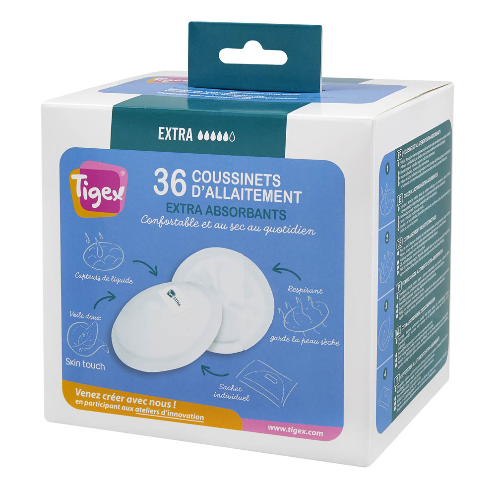 Tommee Tippee Made for Me Super Absorbent Disposable Breast Pads, Large - 42 Pack