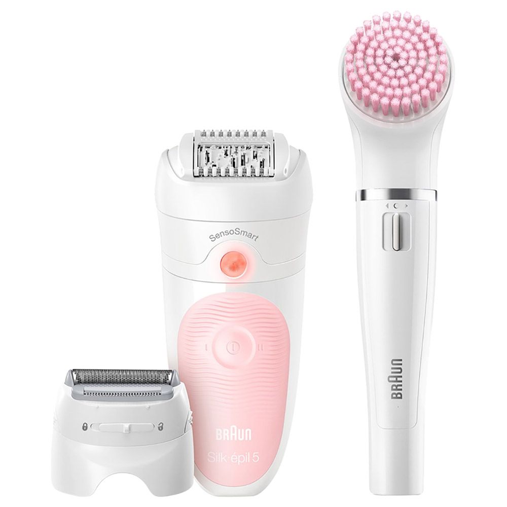 Braun Silk-epil 5875 SensoSmart Wet&Dry Epilation Beauty Set- Babystore.ae