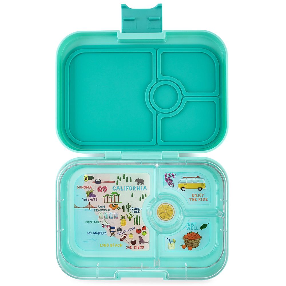 Yumbox Tapas Antibes Blue Flamingo 4 Compartment Lunch Box