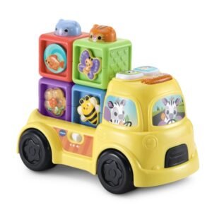 VTech - Pop-A-Block Truck | Interactive Stacking Truck Toy with Lights, Music & Learning Blocks | Numbers, Shapes & Sensory Play | Baby Toy for Ages 6+ Months