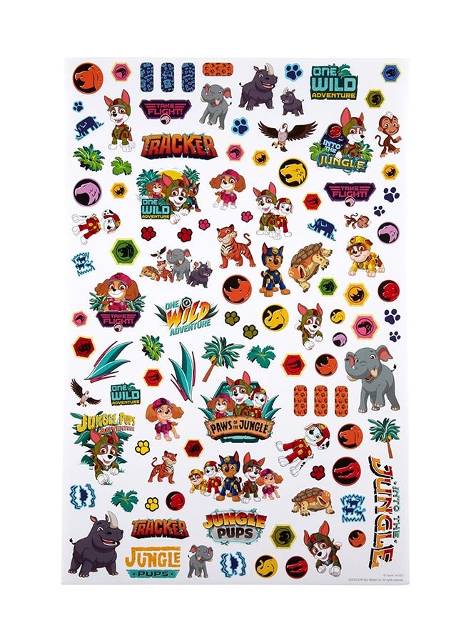 Crayola - Giant Colouring Book - Paw Patrol Jungle Pups, 18 Pages with 100 Stickers
