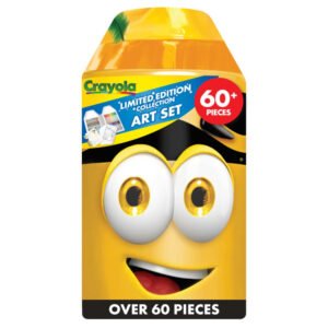 Crayola - Yellow Limited Edition Art Case – Collectible Set with Retired & Classic Crayons, Pip-Squeaks Markers, Coloring Pages & Stickers | Portable Kids Art Kit