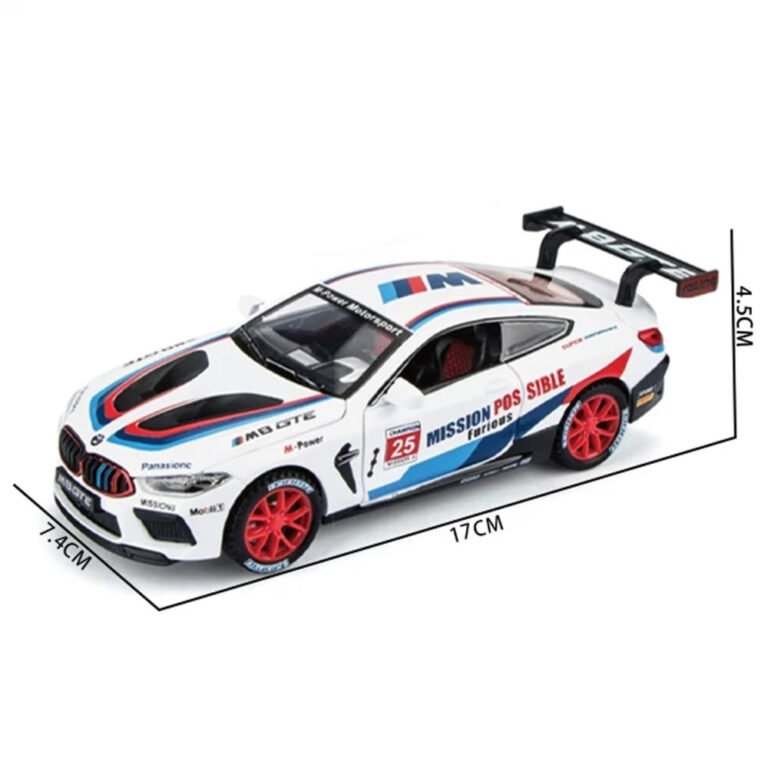 D-Power- 1:32 Die-Cast BMW M8 GTE Daytona 24H 2020 #24 Race Car with Lights & Sound