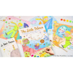 Avenir – The Little Prince Magic Water Painting Set – 6 Reusable Cards, 140 Removable Stickers & Refillable Pen | Mess-Free Water Coloring Book for Kids | Travel Art Toy