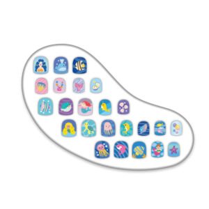 Avenir - Fancy Me Press-On Nails for Kids – Under the Sea | 24 Pre-Glued Artificial Nails with Tweezer | Easy Apply & Remove | Fun Nail Art Kit for Girls & Gift Set