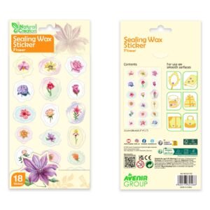Avenir - Natural Creation Sealing Wax Sticker Flower – 18 Decorative Puffy Stickers | Creative Craft & Scrapbooking Stickers for Kids, Journals & Gifts