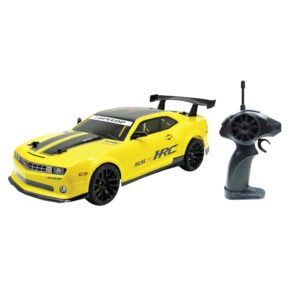 D-power - 1:10 Yellow Camaro RC Car – 2.4GHz Remote Control, 7.4V USB Rechargeable Battery, High-Speed Performance Vehicle for Kids Ages 6+