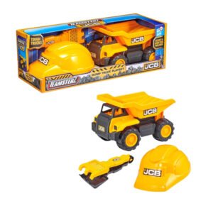 D Power - Teamsterz JCB 10" Dump Truck with Sand Tools and Helmet Playset