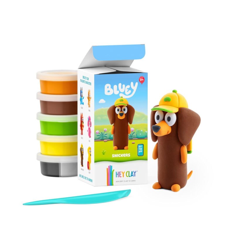 Hey Clay - Snickers. Colorful modeling air-dry clay, 5 cans with fun interactive app for kids aged 3+ years.