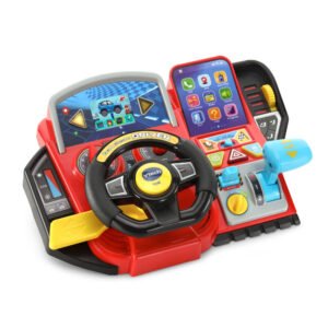 VTech - Race & Discover Driver™ | Interactive Kids Driving Toy with Steering Wheel, Gear Shift & Game Screen | 20 Educational Games, Racetracks & Town Adventures | Ages 3–6