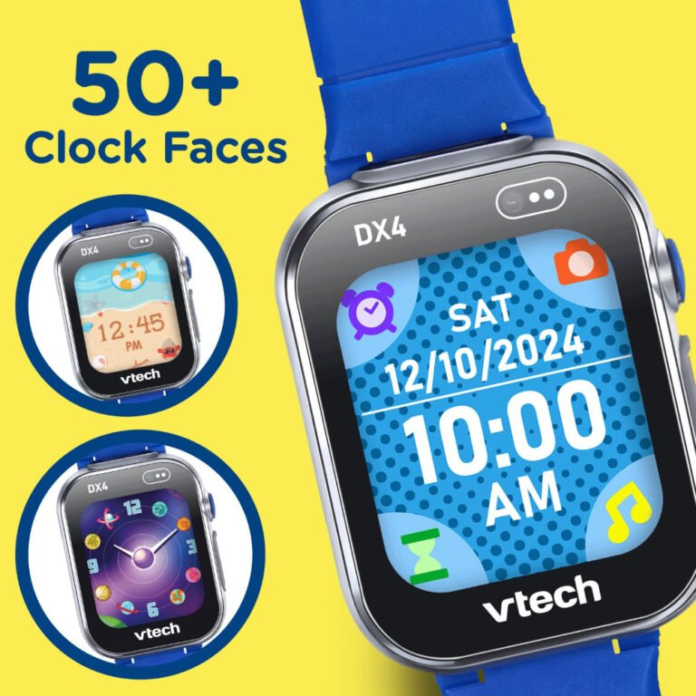 VTech - KidiZoom Smartwatch DX4 Blue - Camera & Games, Video Recorder, Voice Changer