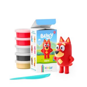 Hey Clay - Rusty. Colorful modeling air-dry clay, 5 cans with fun interactive app for kids aged 3+ years.