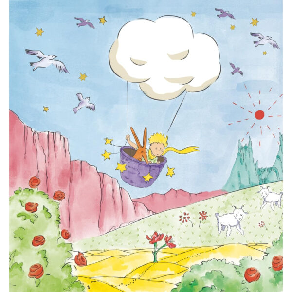 Avenir – The Little Prince Magic Water Painting Set – 6 Reusable Cards, 140 Removable Stickers & Refillable Pen | Mess-Free Water Coloring Book for Kids | Travel Art Toy