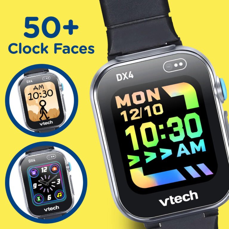 VTech - KidiZoom Smartwatch DX4 Black - Camera & Games, Video Recorder, Voice Changer