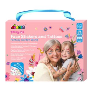 Avenir - Fancy Me Face Stickers & Tattoos for Kids – Fantasy Garden World | 110+ Cosmetic-Grade Removable Stickers | Safe Family Fun Activity for Dress-Up, Parties & Creative Play