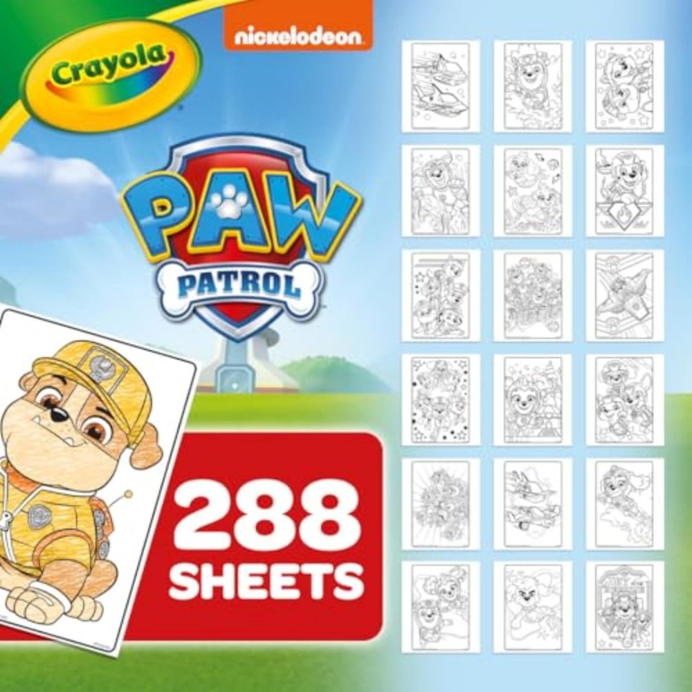 CRAYOLA – Case with Colours & Stickers Paw Petrol, Felt Pen Set, Colouring Pages, Stickers, 45 Pieces, Creative Gift for Children from 5 Years