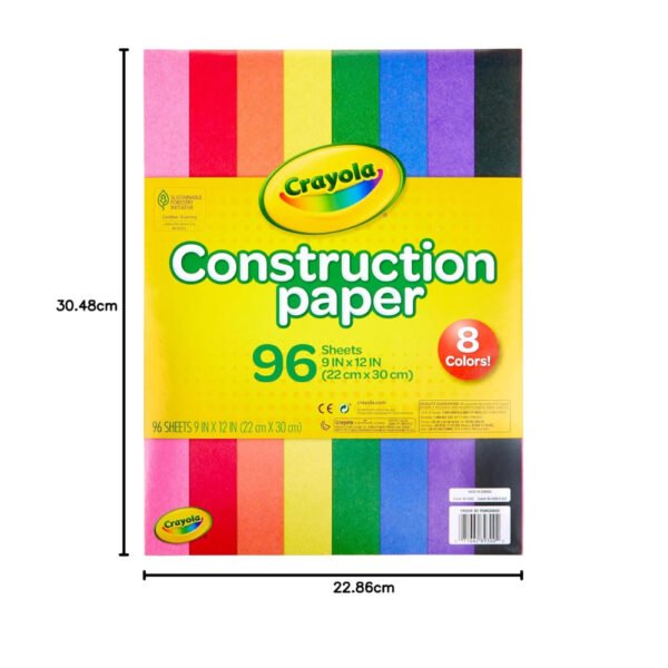 Crayola – Construction Paper, 96 Sheets, 9 x 12 in – Multicolour