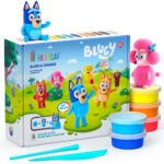Hey Clay – Bluey & Friends, Colorful modeling air-dry clay, 15 cans, Series Collections, with fun interactive app for kids aged 3+ years.