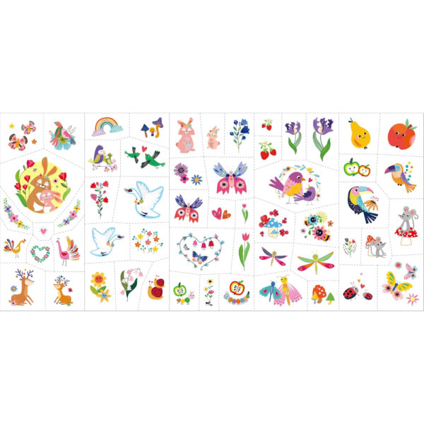 Avenir – Fancy Me Face Stickers & Tattoos for Kids – Fantasy Garden World | 110+ Cosmetic-Grade Removable Stickers | Safe Family Fun Activity for Dress-Up, Parties & Creative Play