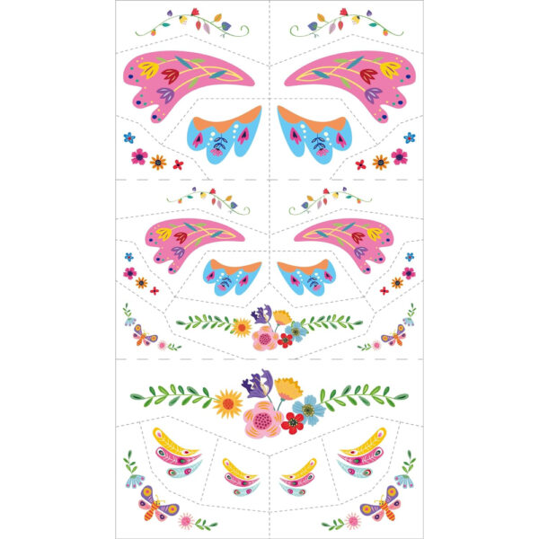 Avenir – Fancy Me Face Stickers & Tattoos for Kids – Fantasy Garden World | 110+ Cosmetic-Grade Removable Stickers | Safe Family Fun Activity for Dress-Up, Parties & Creative Play