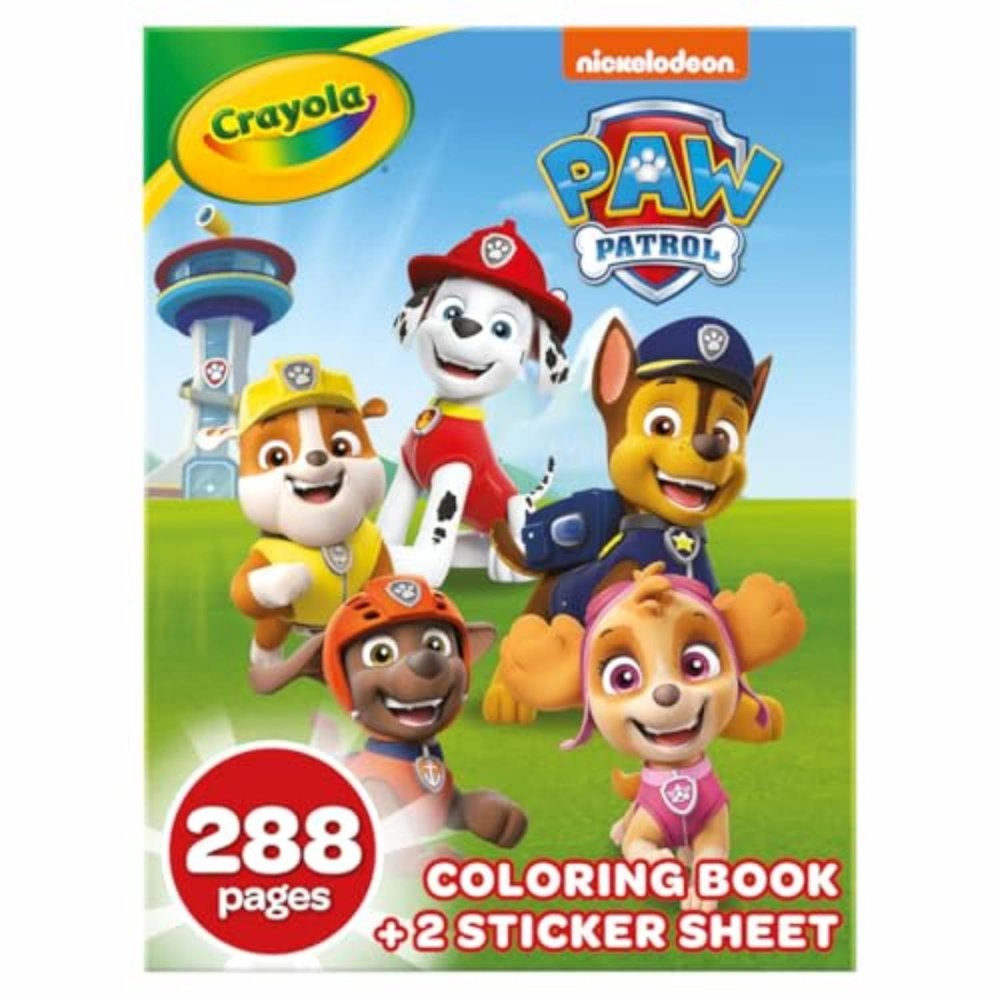 CRAYOLA – Case with Colours & Stickers Paw Petrol, Felt Pen Set, Colouring Pages, Stickers, 45 Pieces, Creative Gift for Children from 5 Years