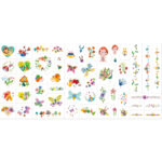 Avenir – Fancy Me Face Stickers & Tattoos for Kids – Fantasy Garden World | 110+ Cosmetic-Grade Removable Stickers | Safe Family Fun Activity for Dress-Up, Parties & Creative Play