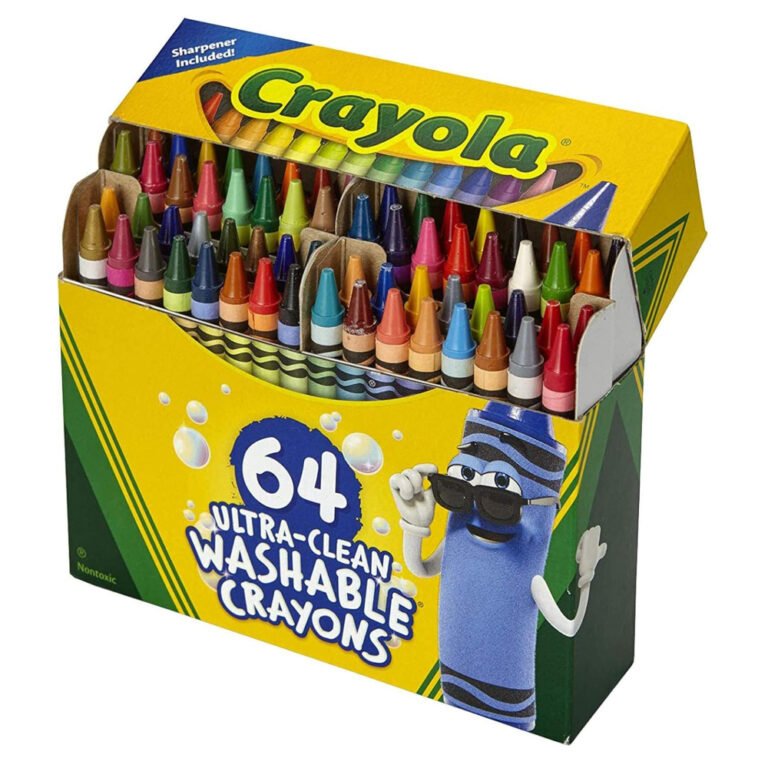 Crayola - Ultra-Clean Washable Crayons, 64 Count with Built-in Sharpener