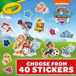 CRAYOLA – Case with Colours & Stickers Paw Petrol, Felt Pen Set, Colouring Pages, Stickers, 45 Pieces, Creative Gift for Children from 5 Years