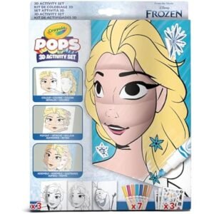 Crayola - POPS 3D Activities Set Colouring and Creating 3D Pictures | Creative Activity and Gift for Children, Theme Disney Princess, | Ideal for gift ages from 6 Years