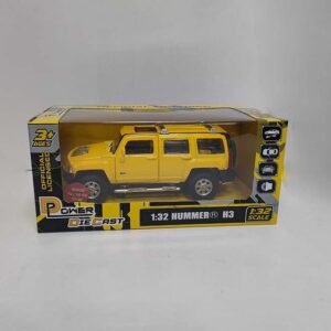 D-power MSZ – Hummer H3 - Yellow | Die-Cast Replica, Ultimate Collector's Item, SUV Cars | Toy Vehicles, Metal Toy Car Model - Pull Back Collection | Size - 1:32, For Kids 3+